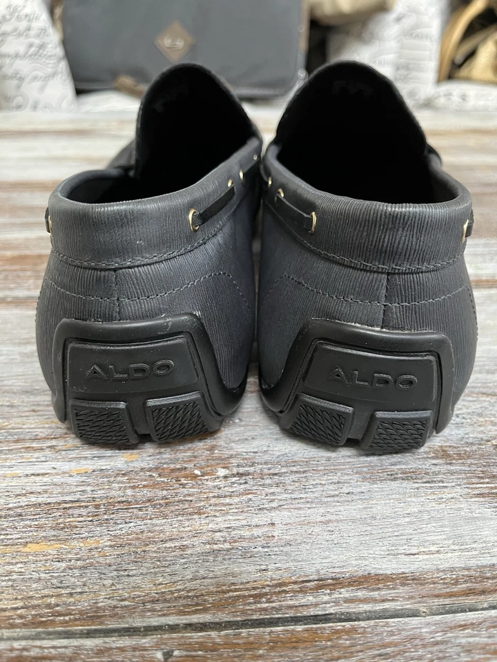 Mocasines mocasines Aldo Sheremo para hombre azulados/grises con suelas negras. Talla 12. Foto 3 de 4