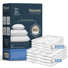 8 Pack XXL Vacuum Storage Bags for Clothing & Bedding - Space Saver