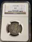 1915 S Barber Half Dollar NGC G-4