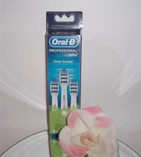 3 Oral-B Deep Sweep Replacement Tooth Brush Heads Electric Toothbrush Refills