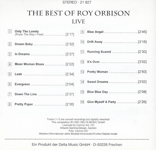 ROY ORBISON The Best Of Roy Orbison CD Album 2001 WIE NEU Oh, Pretty Woman Rock - Picture 3 of 7
