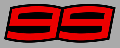 #ad #ad NUMERO 99 COURSE RACING NUMBER MOTO GP LORENZO ROUGE amp; NOIR STICKER LA101 EUR 5.90