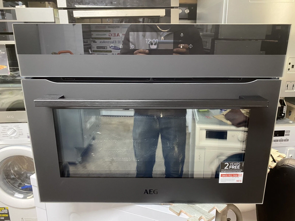 New Graded AEG Combiquick 45cm Built In Integrated Microwave Oven KMK768080T