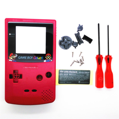 Red Ersatz Komplett Gehäuse Hülle Case für Gameboy Color / GBC--Super Mario Rot