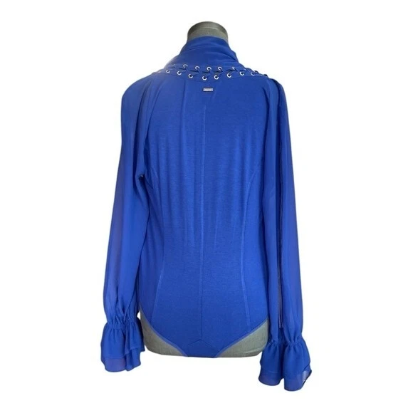 Body de mujer MARCIANO Daria con cordones Body de malla manga larga Foto 4 de 4