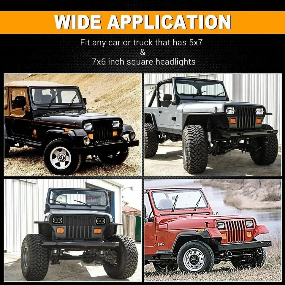 Faro LED alto/bajo halo DRL Fit GMC Safari C6500 C7500 Topkick 7x6" pulgadas Foto 4 de 4