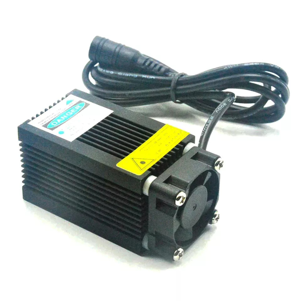 1pc Focusable 445nm 450nm 1000mW 1W Blue Dot Laser Diode Module With 12V Adapter