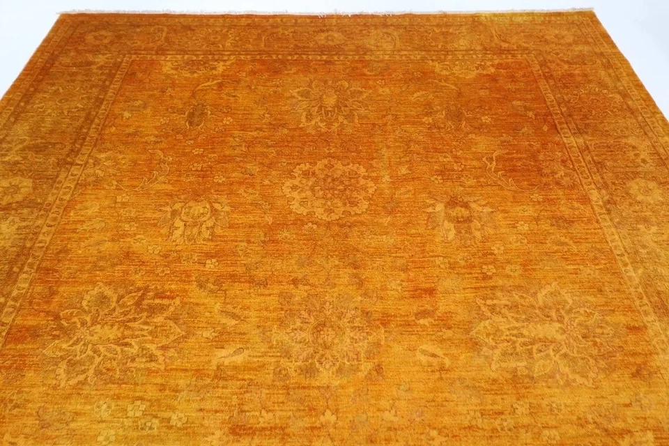 9 x 12 ft Tribal OverDye Area Rug Afghan Hand Knotted Veg Dye Wool Rug - Image 3 of 4