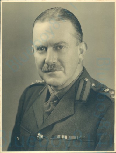 lata 1940. Brytyjska armia Królewska Brygada Artylerii Portret Oryginalne zdjęcie 9*6,75 cala