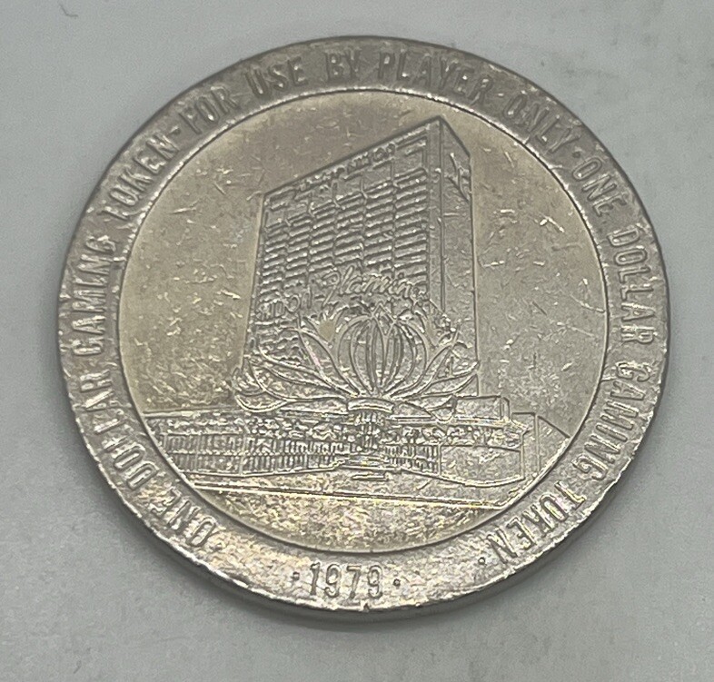 1979年.フラミンゴヒルトン カジノ専用ゲーム用他 Flamingo Hilton Casino $1 Slot Gaming Token Las Vegas Nevada
