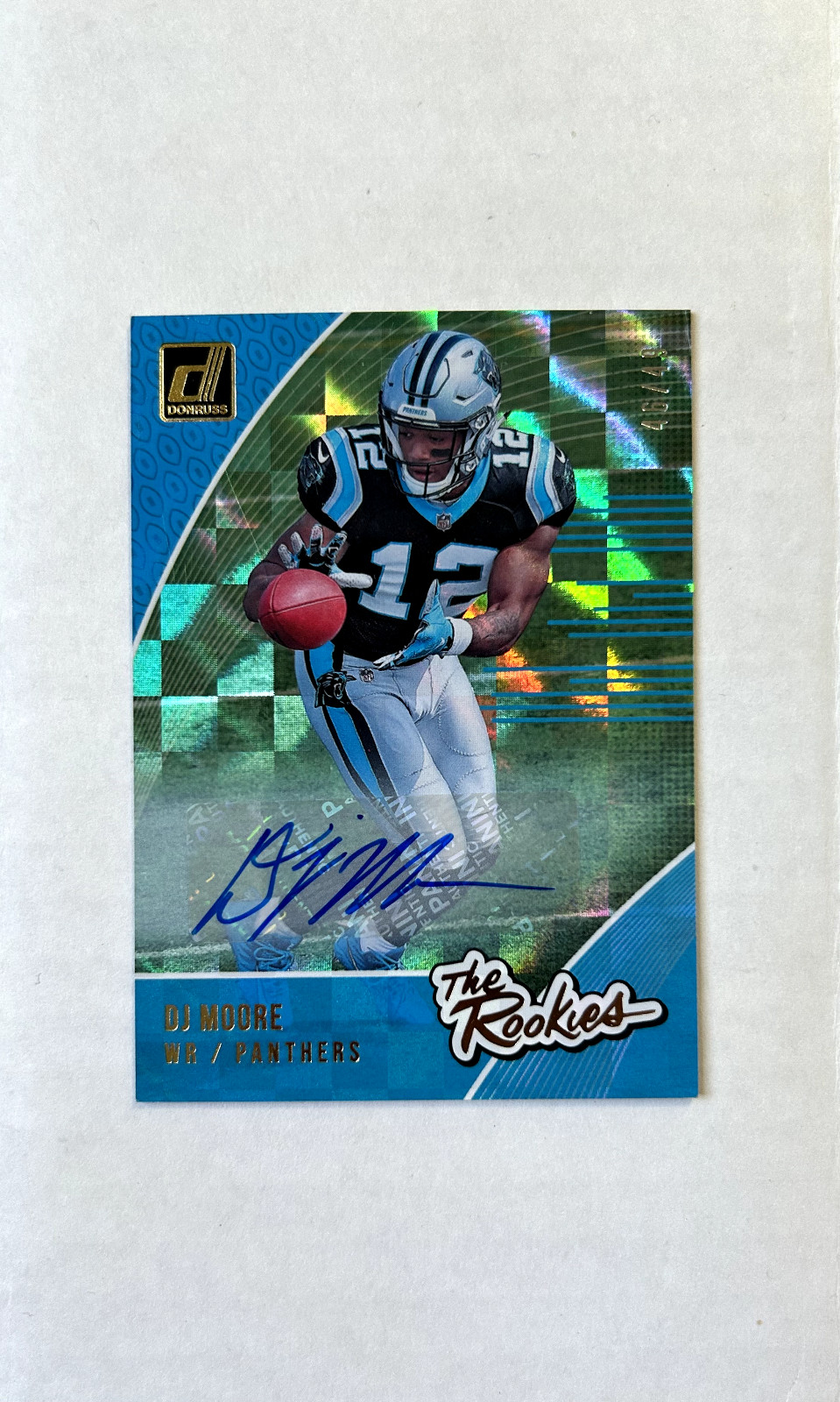 DJ Moore 2018 Panini Donruss "The Rookies" Auto #46/49
