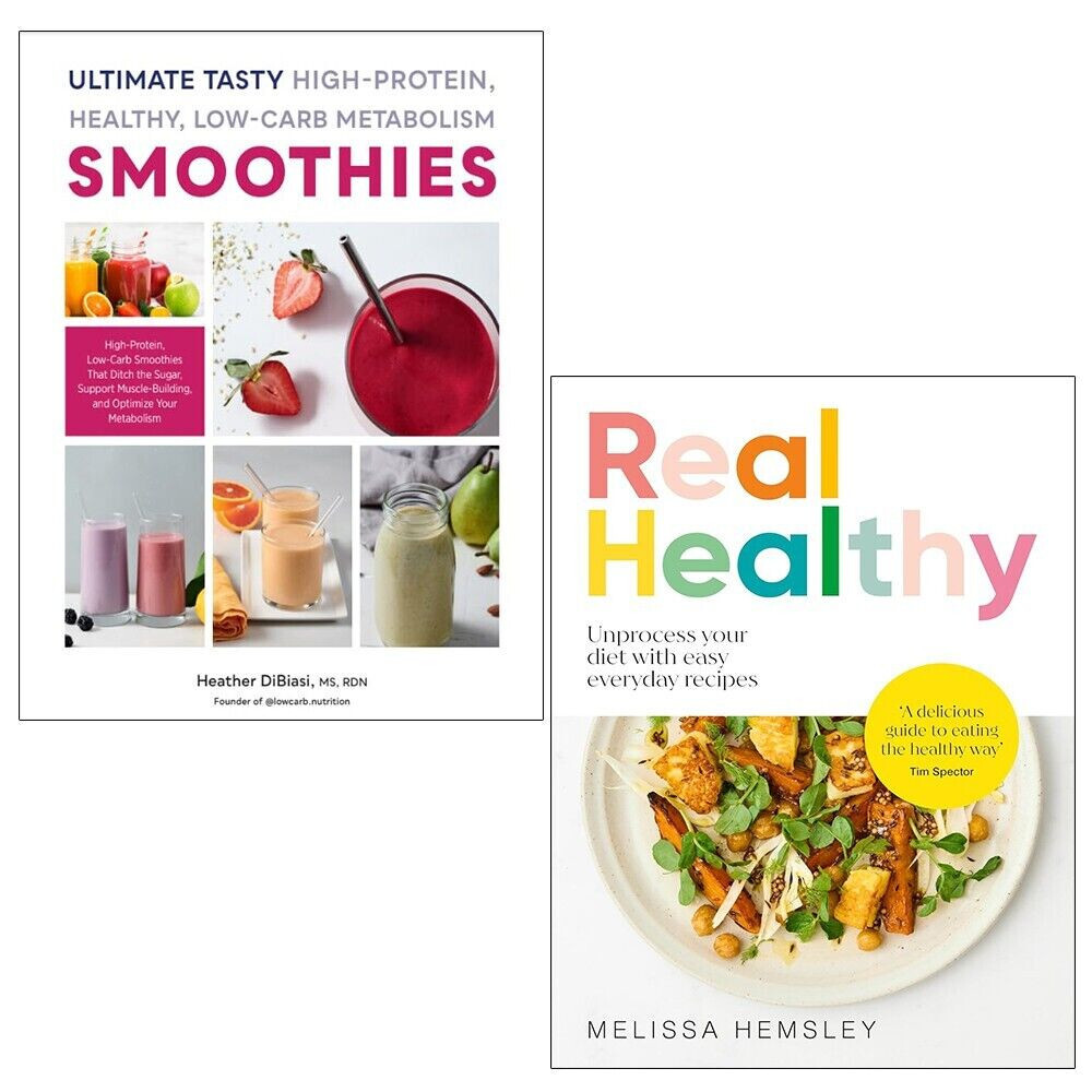 Real Healthy Melissa HB, Ultimate Tasty High Protein Heather DiBiasi 2 Books Set