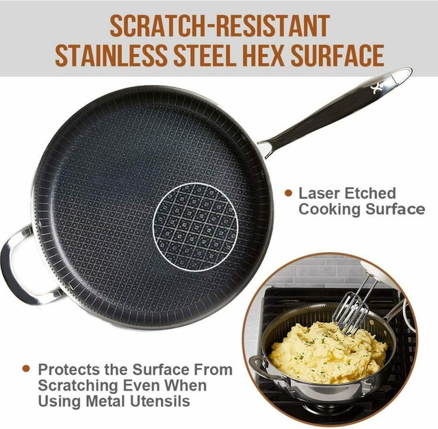 Copper Chef Titan Pan Try Ply Stainless Steel 5Pieces Set NonStick