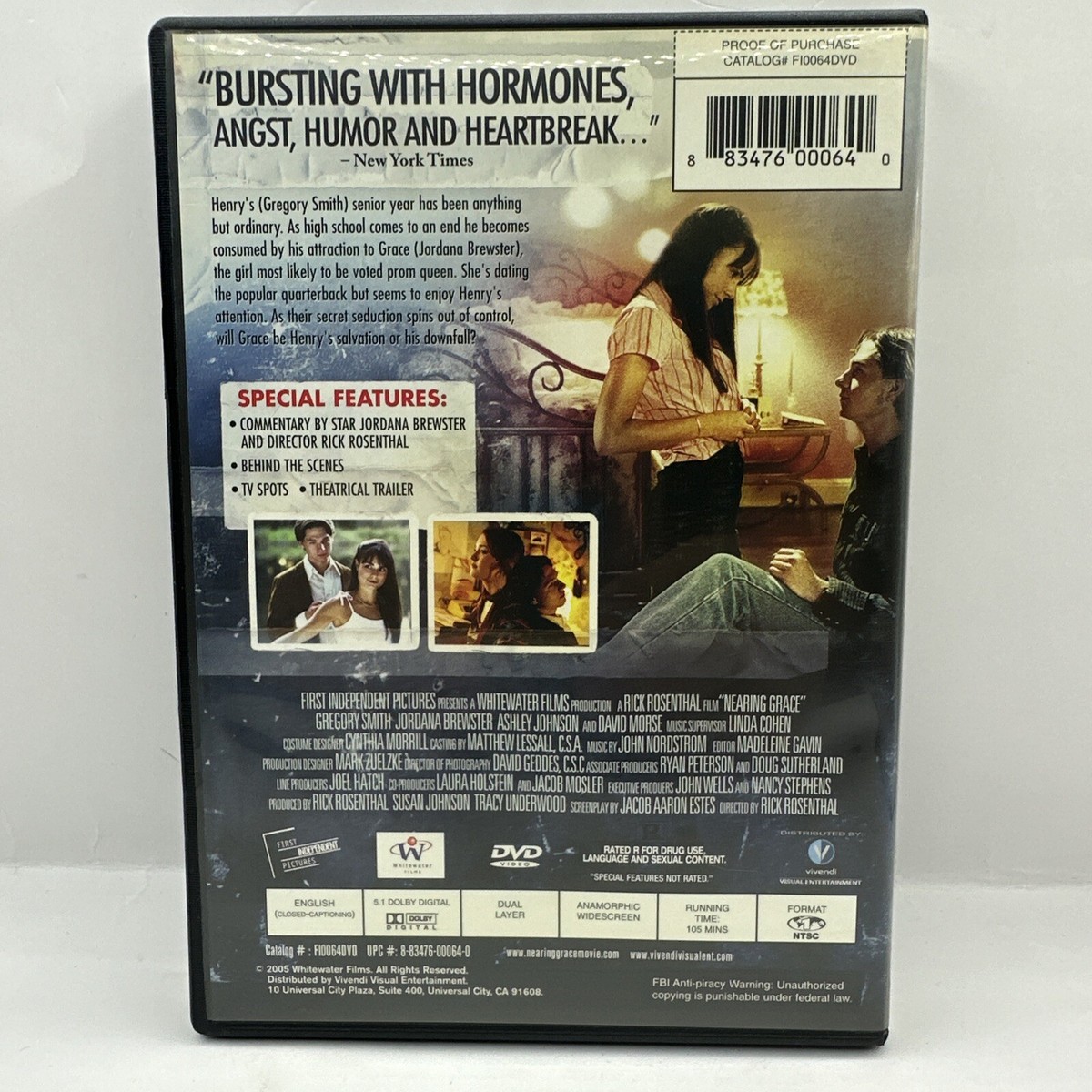 Nearing Grace (DVD, 2007) Gregory Smith, Ashley Johnson