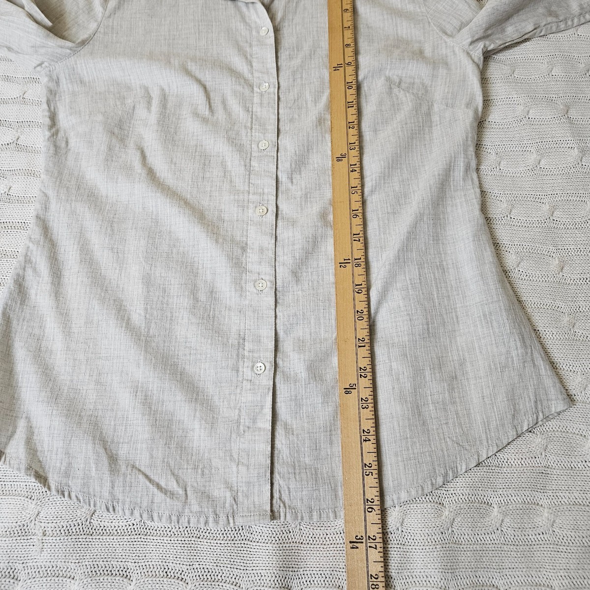 Standard James Perse Women's Light Beige Button up Long sleeve