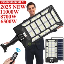 Commercial Solar Street Flood Light LED Lamp Outdoor Dusk-To-Dawn Road Wall Lamp