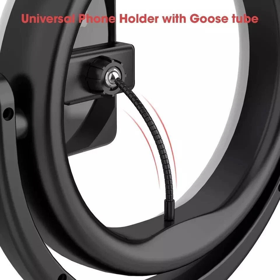 10" LED Ring Light Heavy Duty Stand Remote Control Mount Phone Holder Youtube - Image 4 of 4