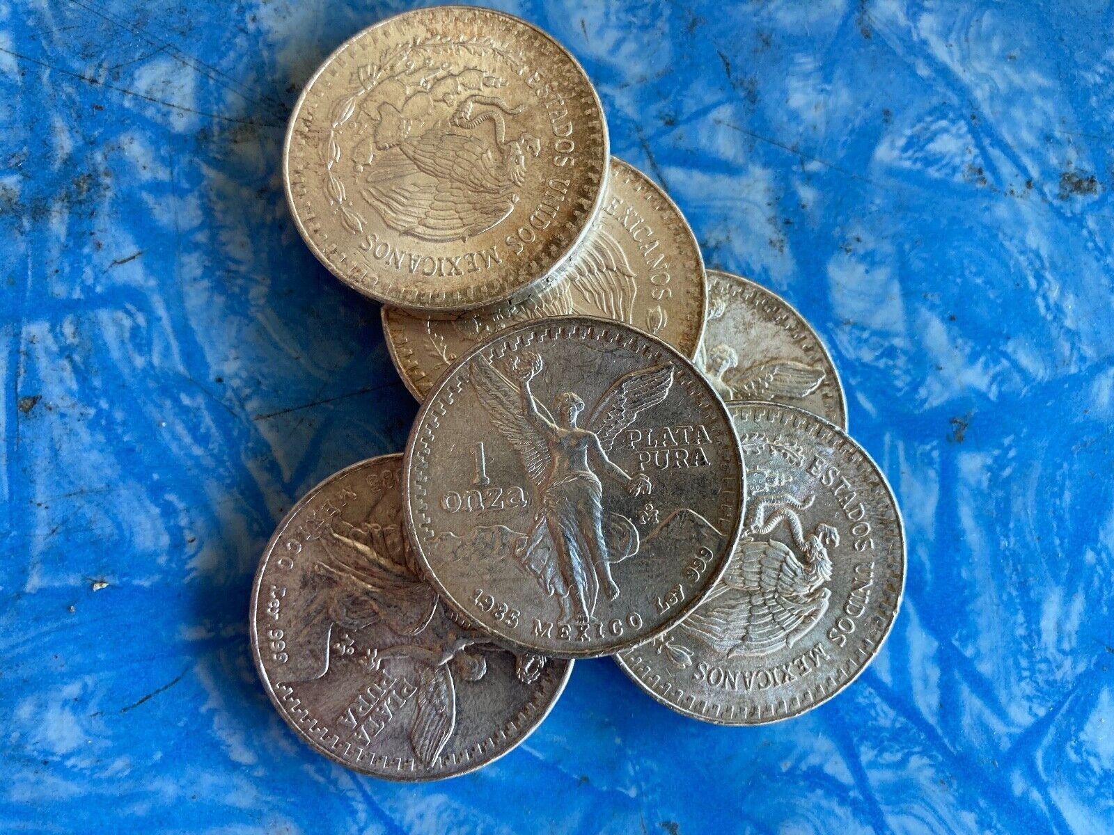 1985 - 1 oz Mexican Libertad Coin 1 Onza Plata Pura .999 Pure Silver 