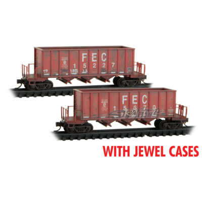 N MICRO TRAINS 983 05 079 FEC Florida E Coast weathered 43' Rapid Dis hopper set