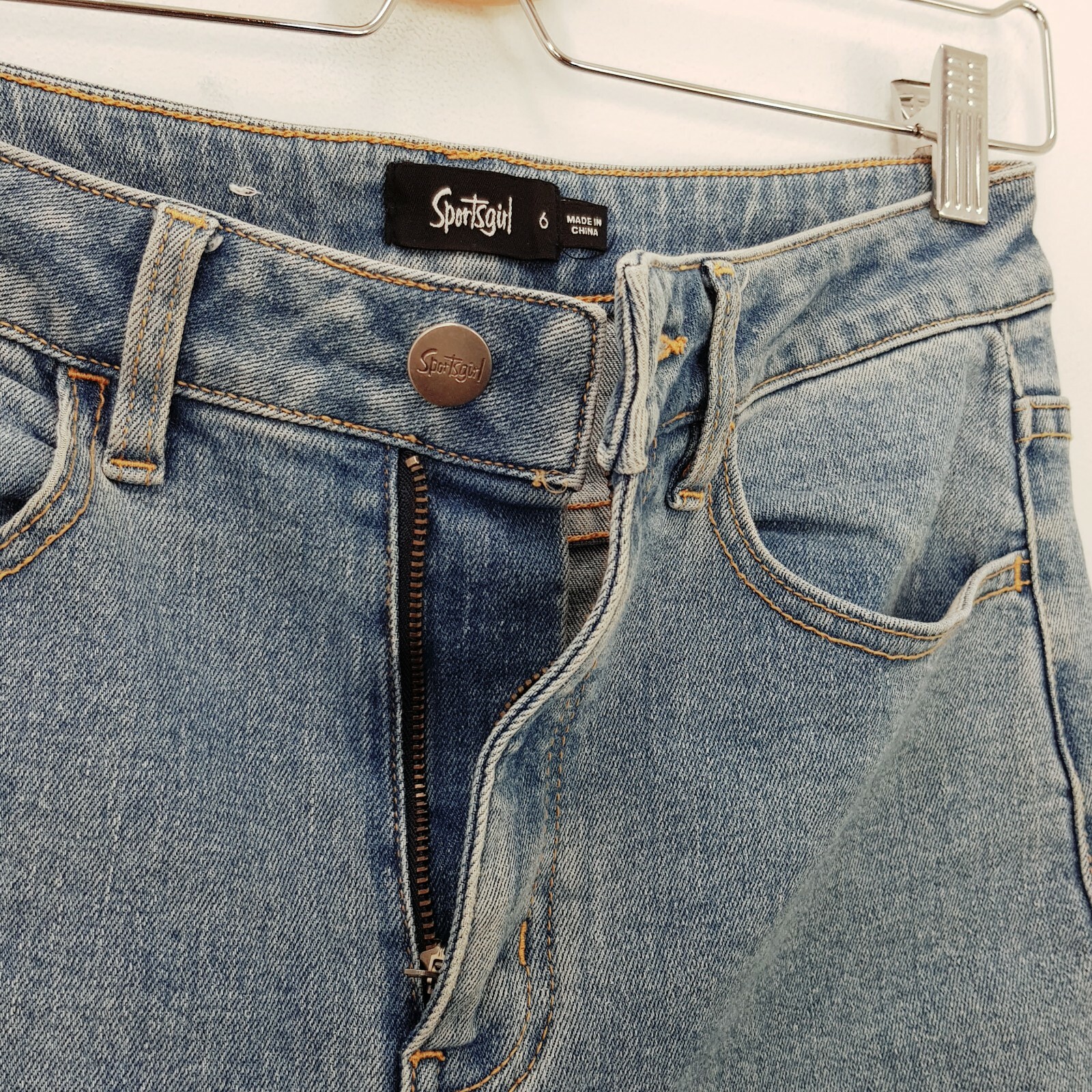 SPORTSGIRL Womens Size 6 Blue Straight Tapered Leg Jeans eBay