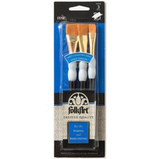 Plaid Folkart Premium Soft Grip - Wash Pinsel Set 3tlg