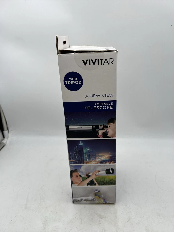 NEW Vivitar Portable Telescope with Tripod LIGHTWEIGHT DURABLE ALUMINUM BARREL - Image 2 of 4