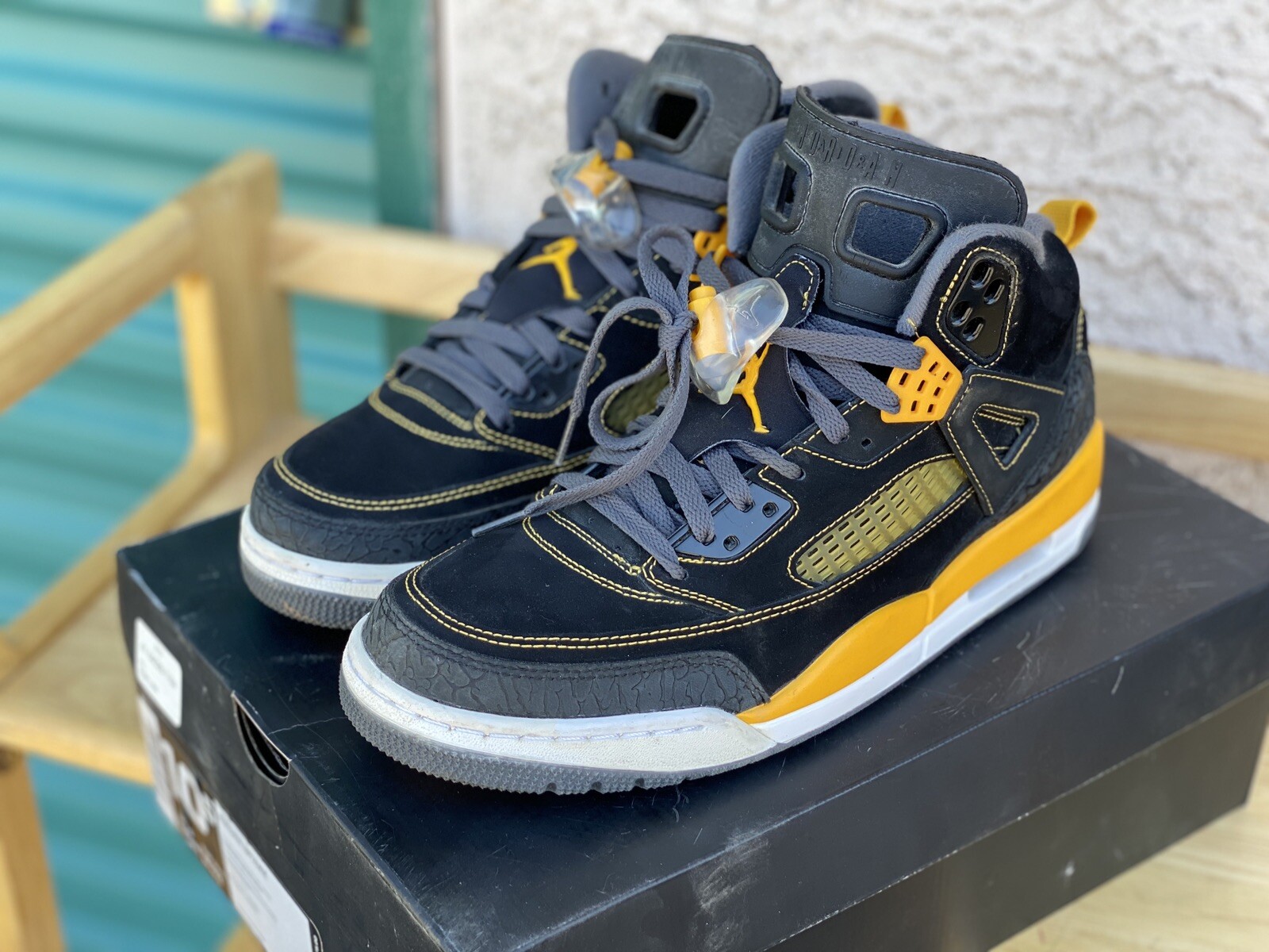 jordan spizike yellow and black