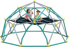 13FT Climbing Dome w/Hammock, Outdoor Geometric Dome Climber Play Center 1000LBS