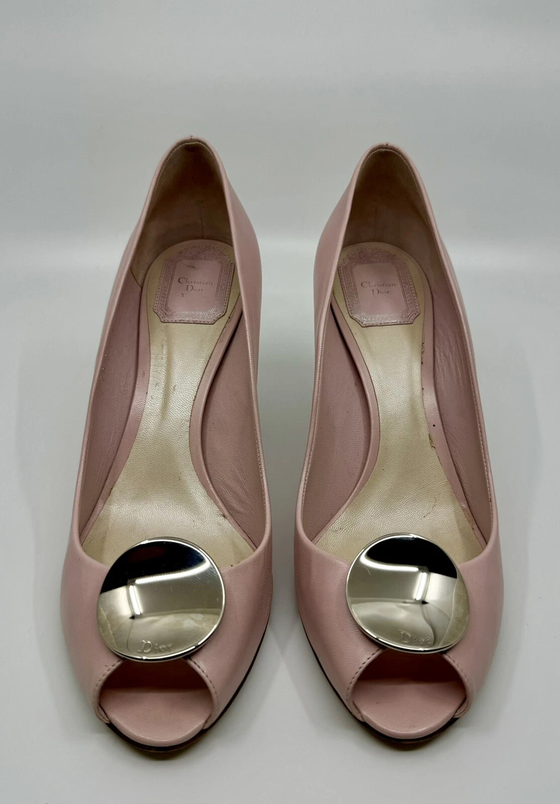 Escarpins hauts pour femmes Christian Dior en cuir rose taille UK 7 EU 40