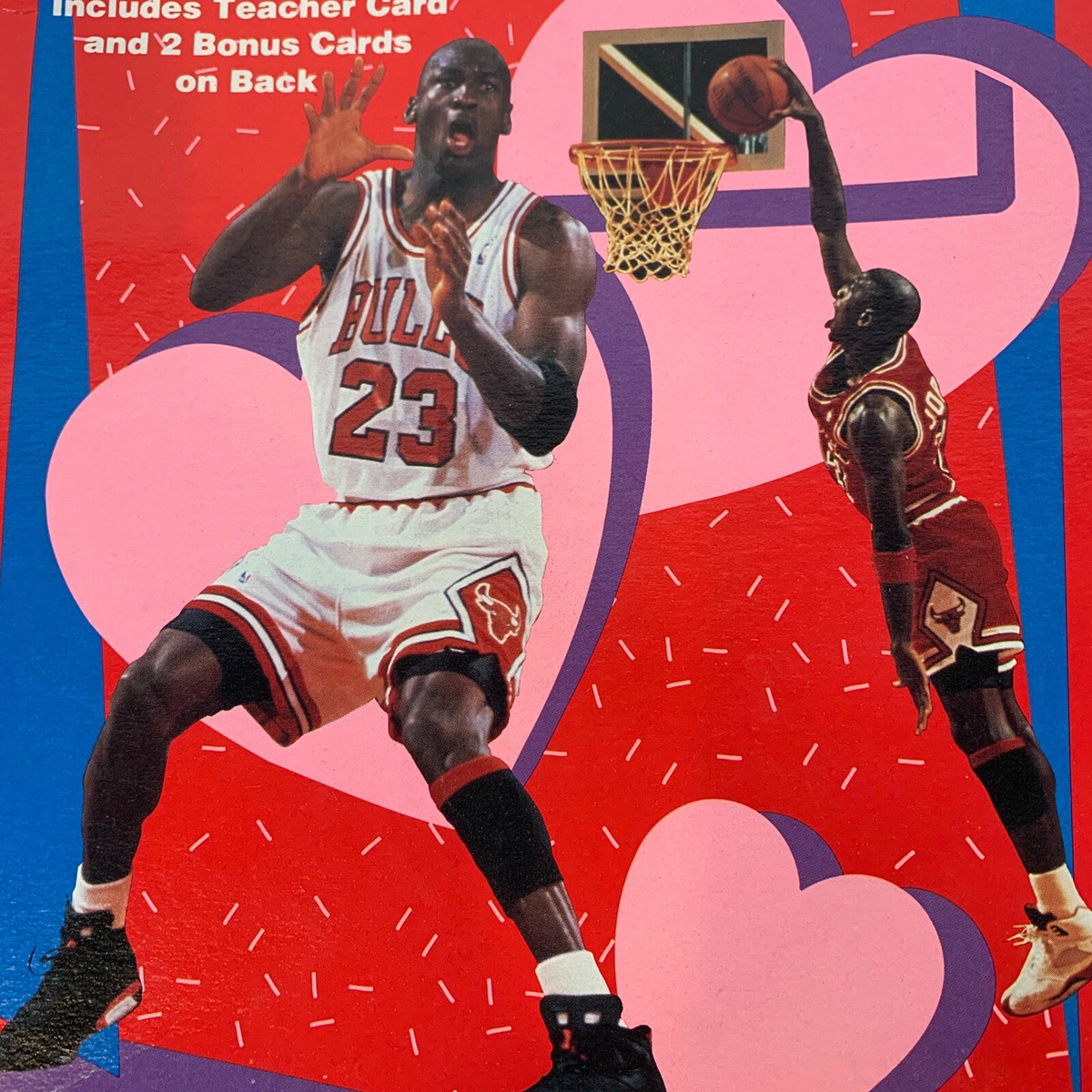 Michael Jordan Sealed Box 38 Vintage Valentines Day Cards