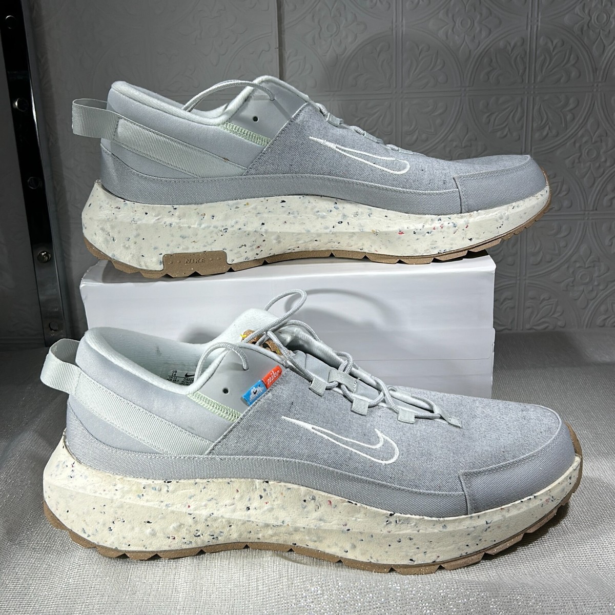 Nike Crater Remixa DM0834-001 Gray Lace Up Athletic Sneaker Shoes