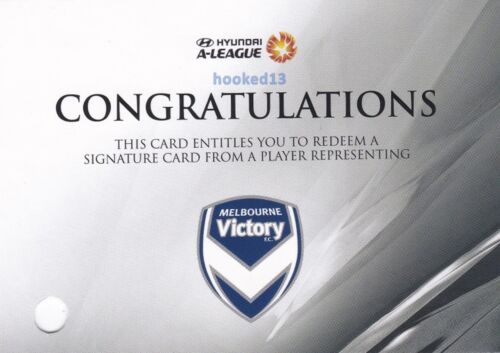 16/17 Carl Valerie Signature STARS REDEMPTION Card Melbourne Victory d#34/180 - Imagen 3 de 4