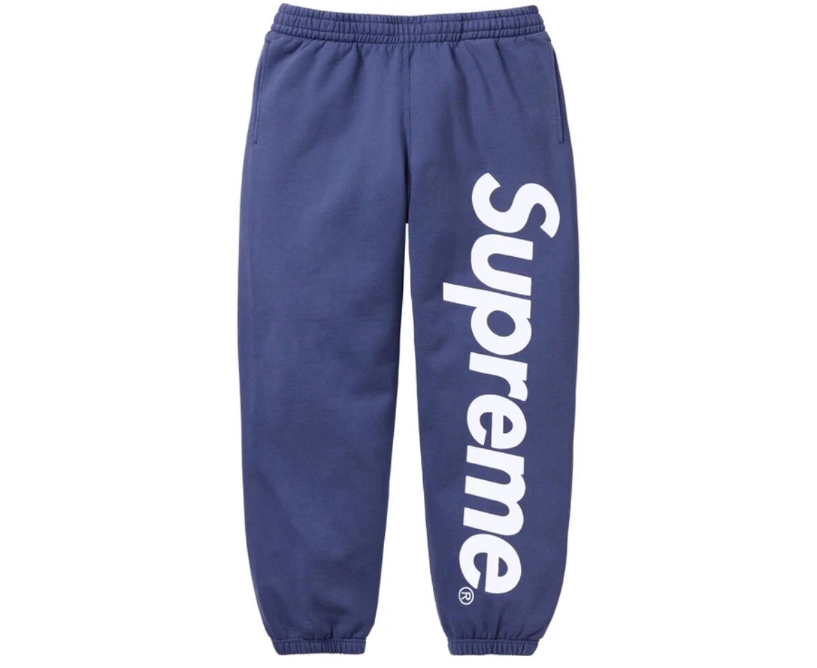 Supreme Satin Applique Sweatpant Navy-