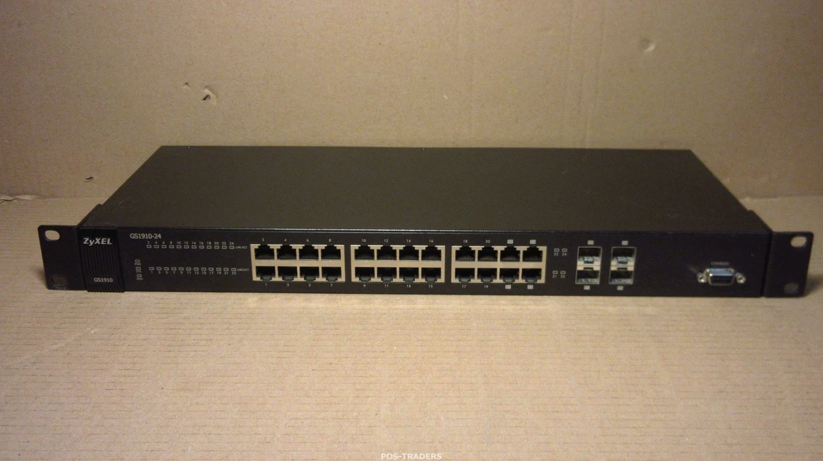 Switch Ethernet ZyXEL GS2200-24P 24 Ports Gigabit + 4x SFP - Avec Oreilles Rack