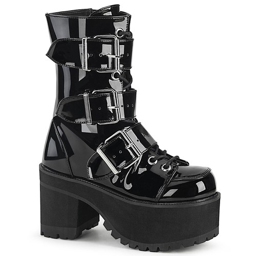 Demonia RANGER-308 Lace-Up Front Ankle Boot 12 / Blk Vegan Leather