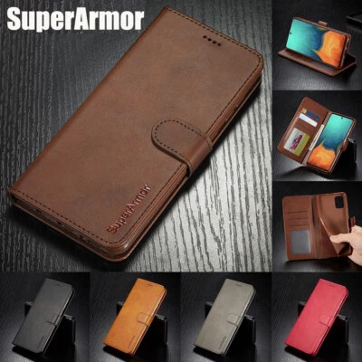 SUPERARMOR Flip Leather Phone Case for iPhone 17 16 15 14 Pro MAX 13 XR 12 SE Wallet Cover
