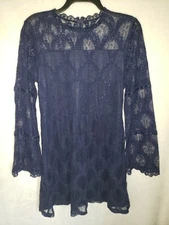 Xhilaration Women's Blue romper S (LLL)