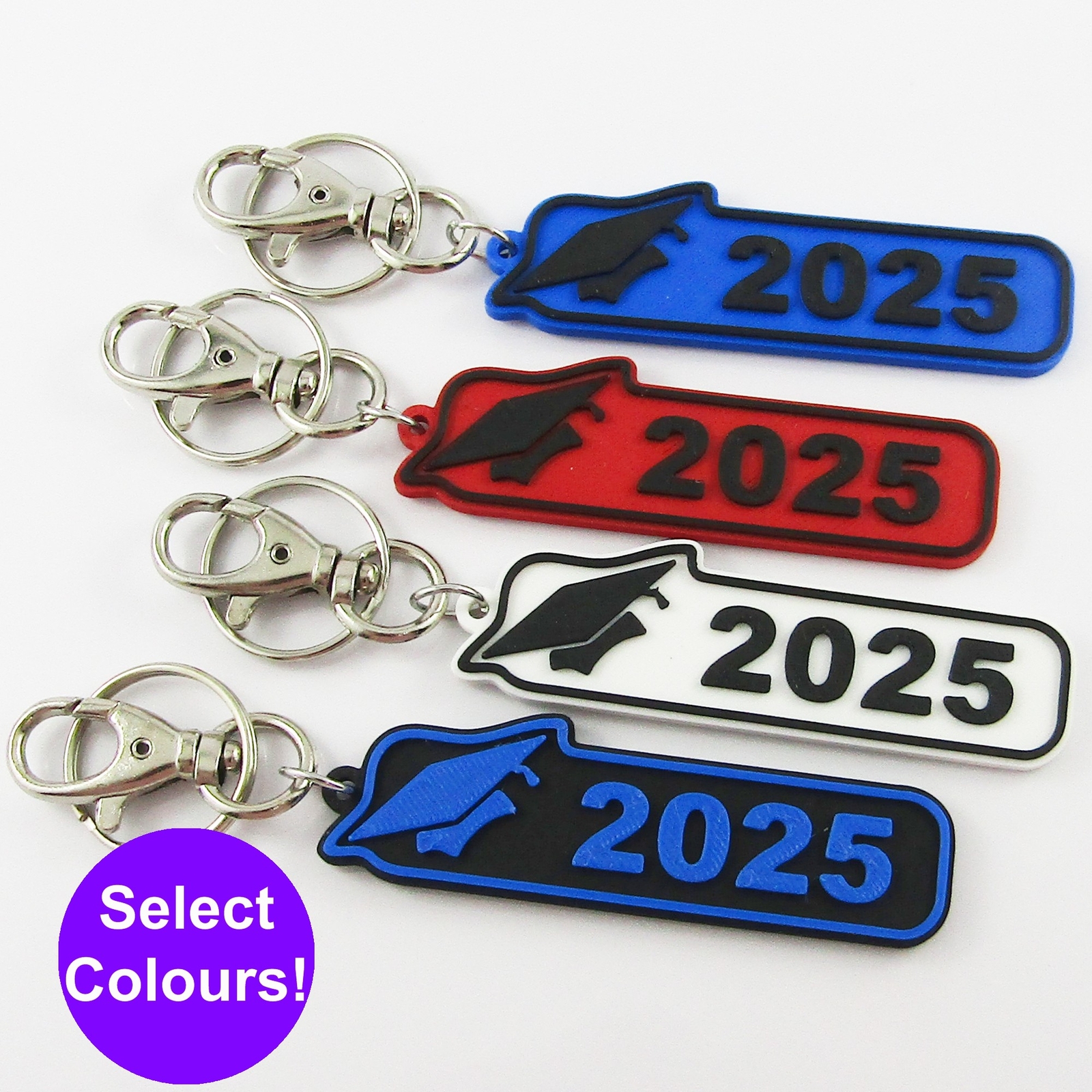 2025 Graduation Cap & Scroll Charm Keychain – Perfect Student Gift for the Class of 2025
