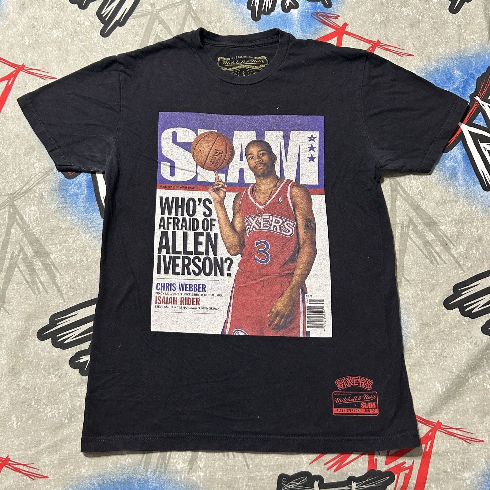 Allen Iverson SLAM Magazine Cover Philadelphia 76ers Sixers Men's