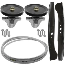 Deck Spindle Pulley Blade Belt Kit For Cub Cadet RZT RZT-LX 46" Zero-Turn Mower