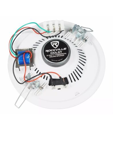 (4) Rockville CCL5T White 70V 5" Commercial Ceiling Speakers 4 Restaurant/Office - Picture 4 of 6