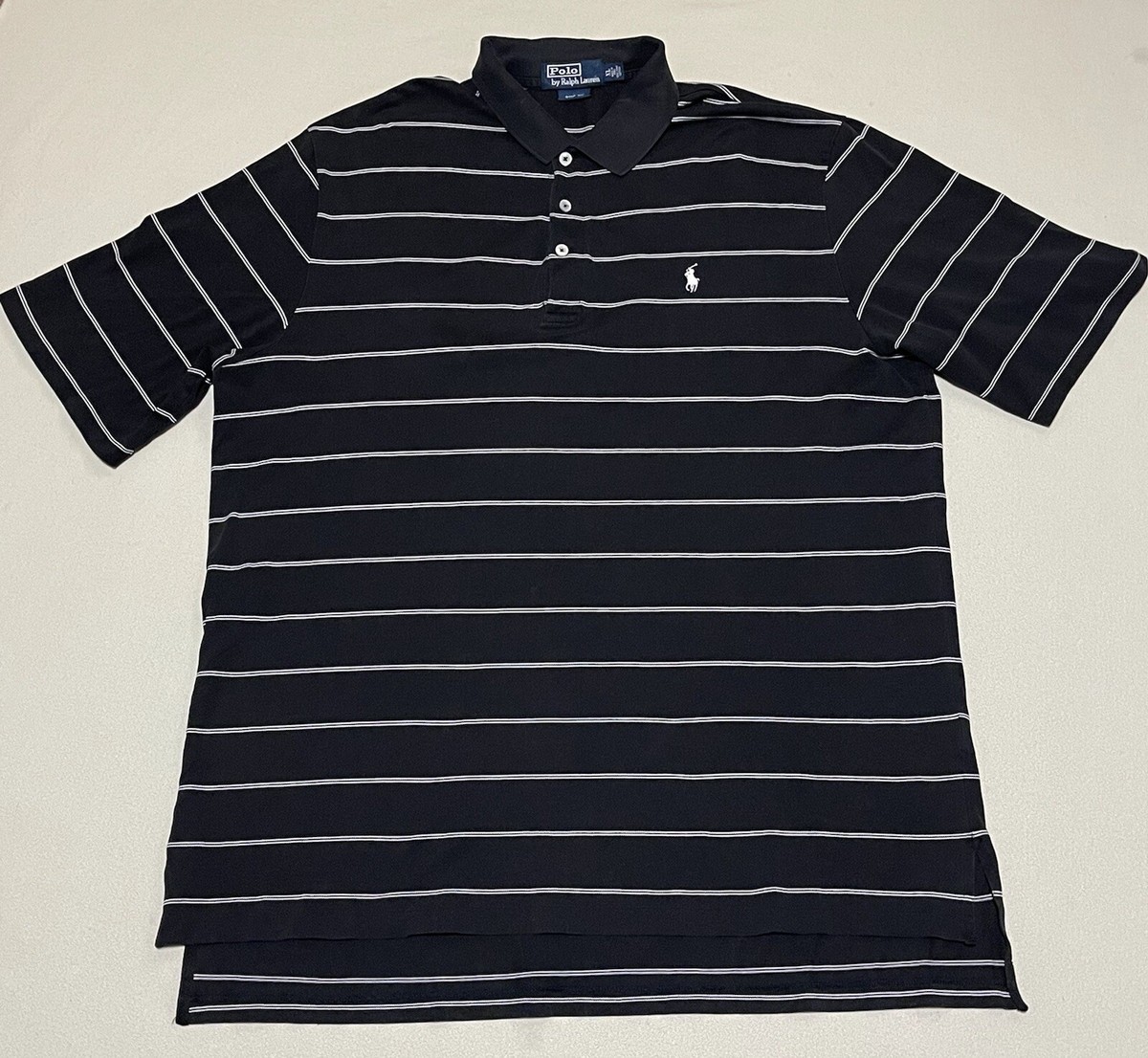 Vintage 90s Ralph Lauren Polo Shirt Mens Size XL Black With Vintage 90s Ralph Lauren Polo Shirt Mens Size XL Black With