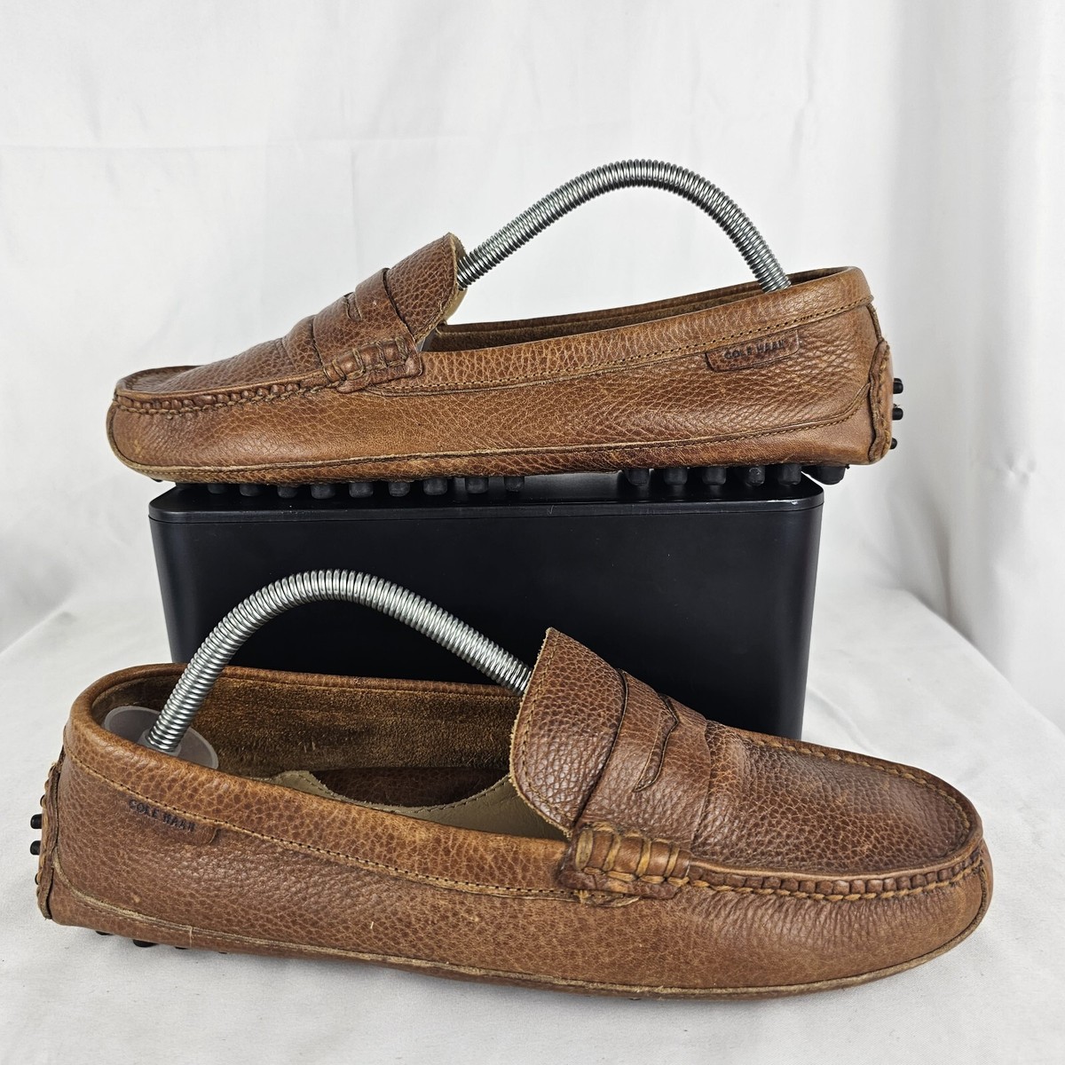 Cole Haan Country C00518 Brown Pebbled Leather Men\'s 10.5 M Bow Driving Loafers Cole Haan Country - Etsy main image 2