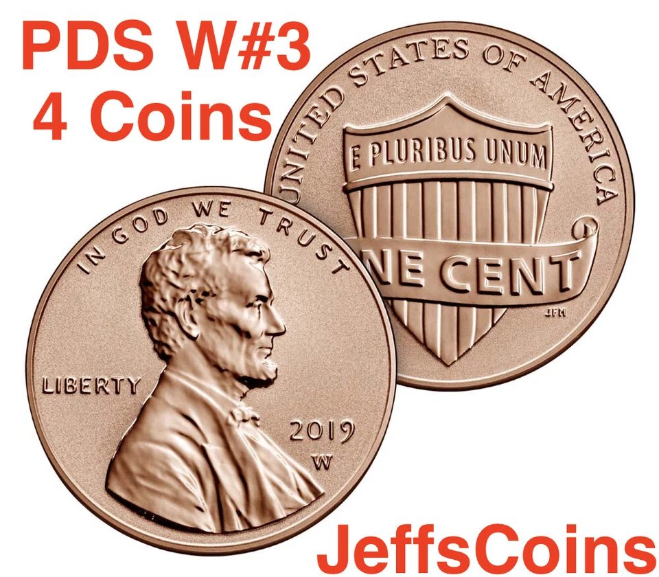 2021 PDS Lincoln Union Shield UNCIRCULATED ROLL & S PROOF Penny P D S Set 3 Coin - Image 4 of 4