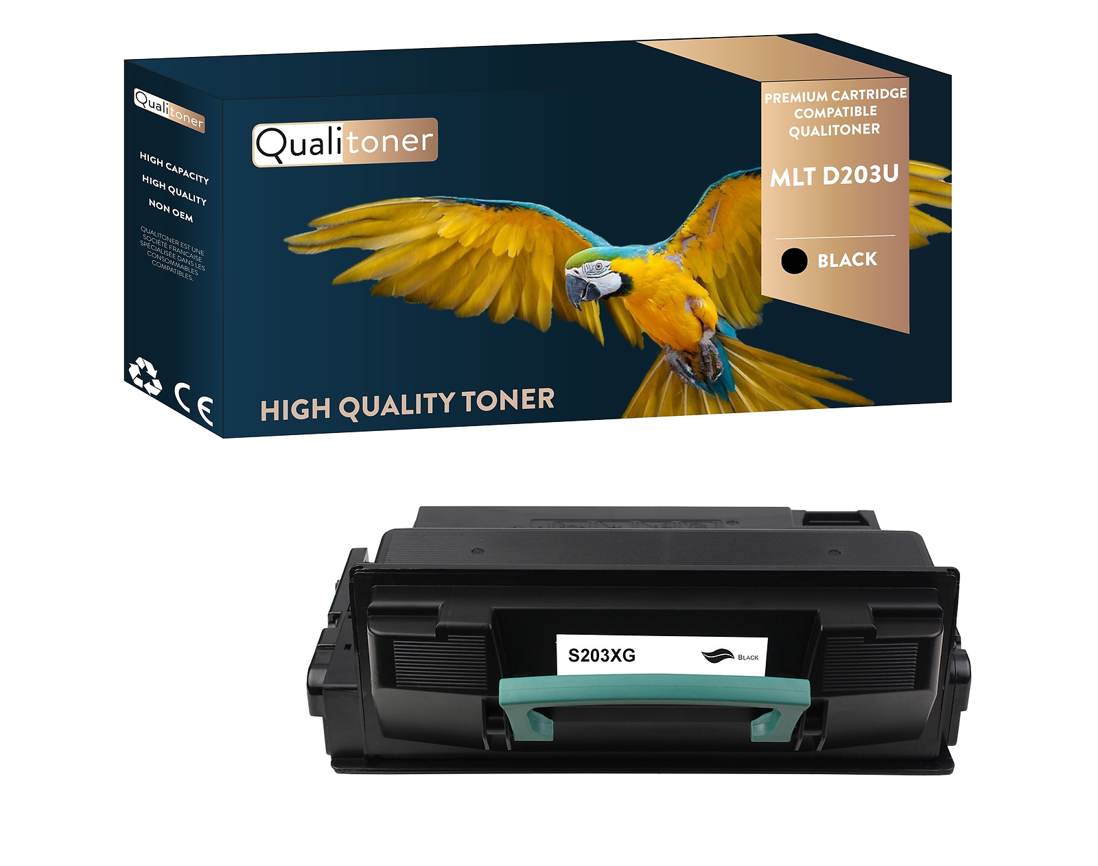 Toner SAMSUNG MLTD203U Noir cartouche laser compatible QUALITONER MLT-D203U extra large