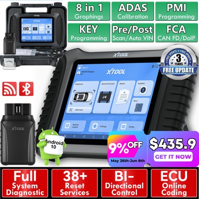 $436 IP900BT Car Bidirectional Diagnostic Scanner Key Programmer ECU Coding FCA