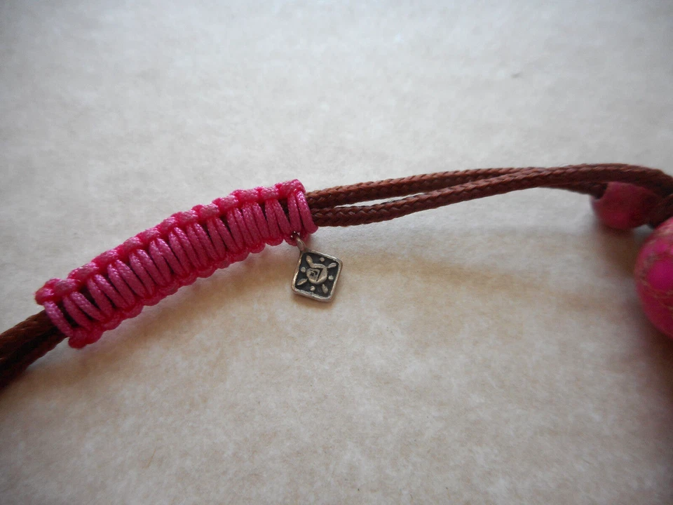 Pulsera Silpada Mejor Tendencia Esterlina Fucsia Jaspe Cuentas RE1212 Foto 3 de 4