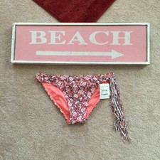 BP Bikini Swimsuit Bottom Juniors S Floral Tassel SP