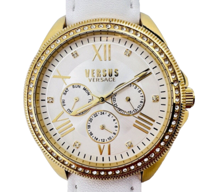 Versus Versace Elmont Watch VSPEB0318 White Leather Band NOS  display picture 1
