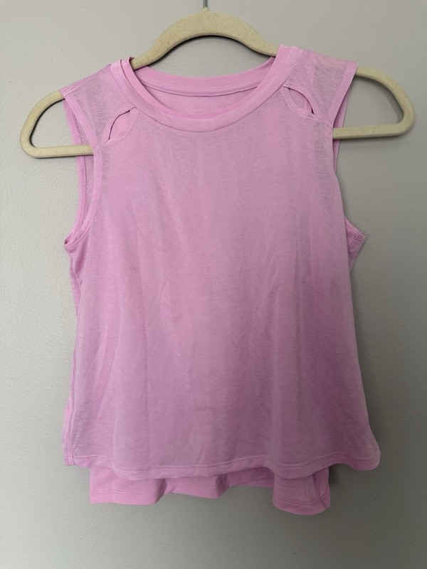 ATHLETA Pink Thank Top Girls Size L/12
